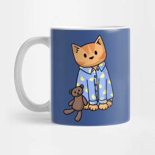 Ginger Cat in Pajamas Mug